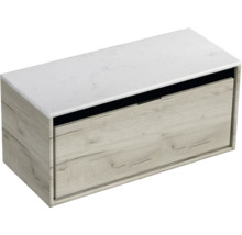 Skrinka pod umývadlo so zásuvkou a mramorovou doskou