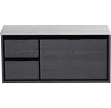 Skrinka pod umývadlo s dvomi zásuvkami a jednou policou