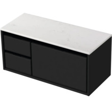 Závesná skrinka pod umývadlo s dvoma zásuvkami a odkladacou plochou