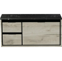 Skrinka pod umývadlo so zásuvkami a doskou vo vzhľade mramoru