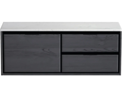 Skrinka pod umývadlo s dvomi zásuvkami a jednými dvierkami