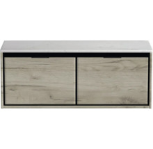 Skrinka pod umývadlo s dvomi zásuvkami a doskou umývadla