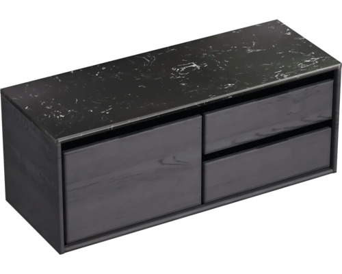 Skrinka pod umývadlo s dvoma zásuvkami a úložným priestorom