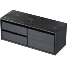 Závesná skrinka pod umývadlo s dvomi zásuvkami a odkladacou plochou