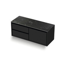 Závesná skrinka pod umývadlo s dvomi zásuvkami a jednými dvierkami