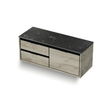 Závesná skrinka s dvomi zásuvkami a jednou policou