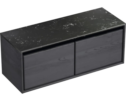 Závesná skrinka pod umývadlo s dvomi zásuvkami a odkladacou plochou