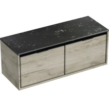 Skrinka pod umývadlo s dvoma zásuvkami a kamennou doskou