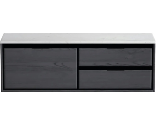 Skrinka pod umývadlo s dvoma zásuvkami a jednými dvierkami