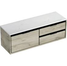 Skrinka pod umývadlo s dvomi zásuvkami a umývadlovou doskou