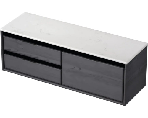 Skrinka pod umývadlo s dvomi zásuvkami a odkladacou plochou