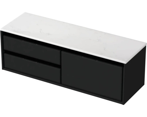 Skrinka pod umývadlo so zásuvkami a kamennou doskou