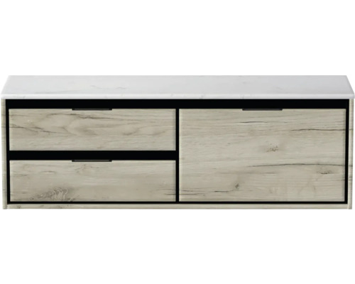 Skrinka pod umývadlo s dvomi zásuvkami a krytom