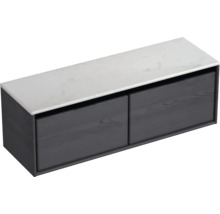 Skrinka pod umývadlo s dvomi zásuvkami a mramorovou doskou