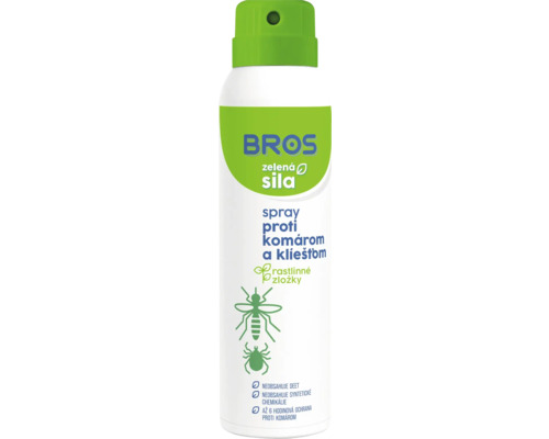 Repelent proti komárom a kliešťom BROS Zelená sila aerosol 90 ml-0