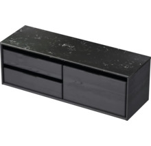 Skrinka pod umývadlo s dvomi zásuvkami a kamennou doskou