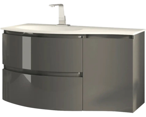 Skrinka pod umývadlo s dvoma zásuvkami, dvierkami a umývadlom