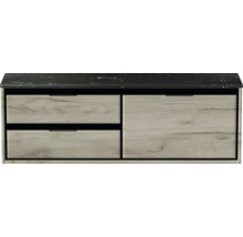 Skrinka pod umývadlo s dvoma zásuvkami a úložným priestorom