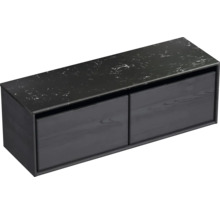 Skrinka pod umývadlo s dvomi zásuvkami a kamennou doskou