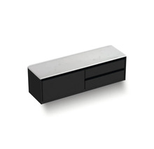 Skrinka pod umývadlo s dvoma zásuvkami a doskou