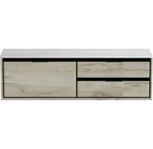 Skrinka pod umývadlo so zásuvkami a mramorovou doskou