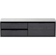 Skrinka pod umývadlo s dvomi zásuvkami a policou