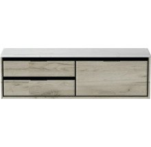 Skrinka pod umývadlo s dvomi zásuvkami a jednými dverami