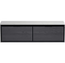 Skrinka pod umývadlo s dvomi zásuvkami a doskou