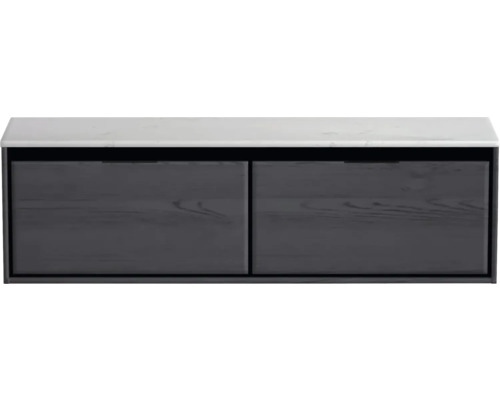 Skrinka pod umývadlo s dvomi zásuvkami a doskou