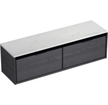 Skrinka pod umývadlo s dvoma zásuvkami a mramorovou doskou