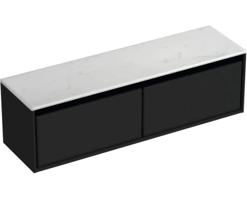 Skrinka pod umývadlo s dvomi zásuvkami a policou