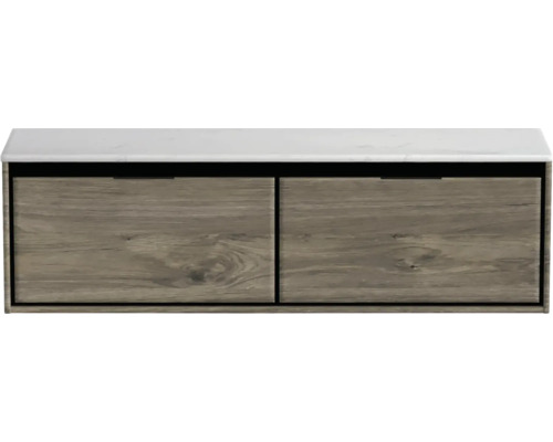 Skrinka pod umývadlo s dvoma zásuvkami a umývadlovou doskou