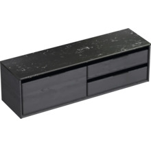 Skrinka pod umývadlo s dvoma zásuvkami a kamennou doskou