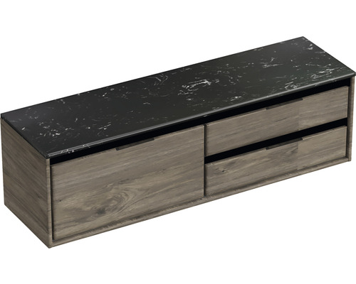 Skrinka pod umývadlo so štyrmi zásuvkami a krycou doskou