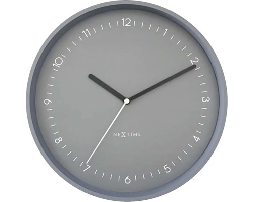 Nástenné hodiny NeXtime Berlin Ø30 cm sivé