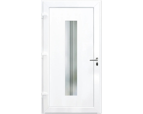 Biele vchodové dvere s presklenou výplňou