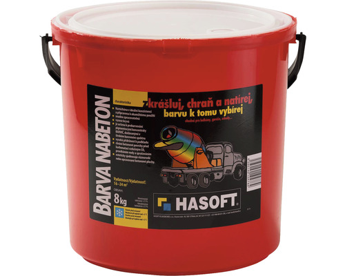Vedro farby na betón Hasoft, 8 kg