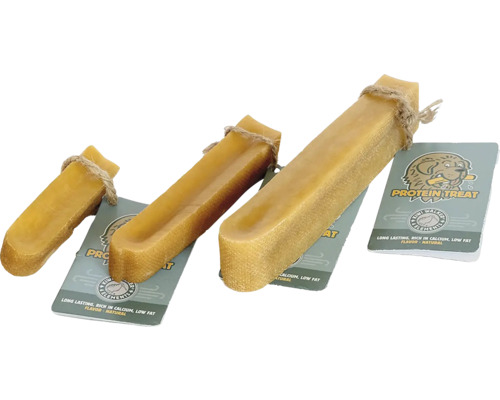 Maškrta pre psov proteínová Kiwi Walker 4EI veľ. XL 130 - 150 g 1 ks Tri žuvacie pochúťky pre psov z tvrdého syra v rôznych veľkostiach s etiketou