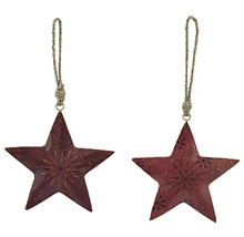 Dve ozdobné hviezdy s pútkom na zavesenie