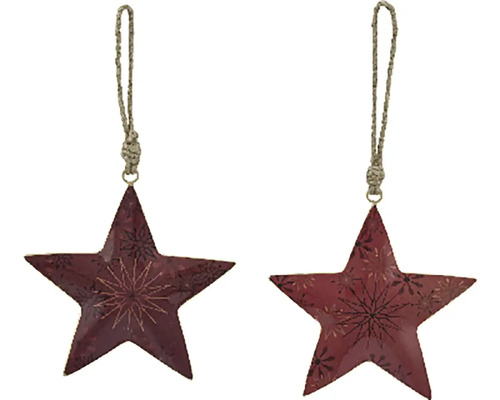 Dve ozdobné hviezdy s pútkom na zavesenie