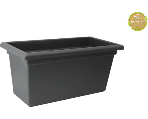 Hrantík plastový Magnus XXL 80 cm antracit Obdĺžnikový kvetináč z recyklovaného plastu