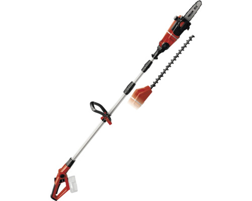 Akumulátorová tyčová píla a nožnice na živý plot s teleskopickou tyčou
