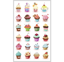 Ilustrácia dvadsiatich rôznych cupcakes