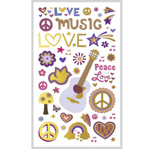Samolepka mini love music 8x14 cm