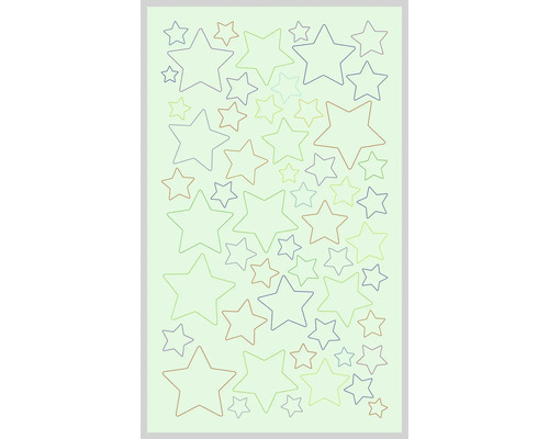 Samolepka mini hviezdy žiarivé 8x14 cm