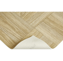 Vinylová podlaha s dreveným vzhľadom a vzorom rybej kosti