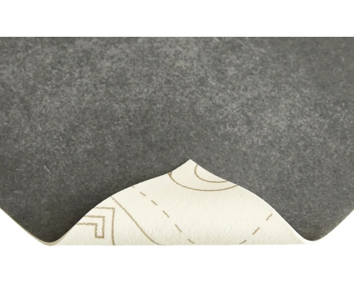 Sivá plstená podložka s označením na zadnej strane