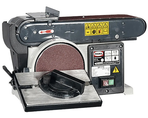 Pásová brúska s brúsnym kotúčom na spracovanie dreva