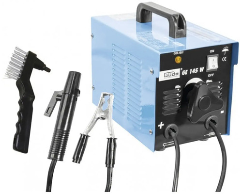 Zváračka Güde so štetcom, držiakom elektród a uzemňovacou svorkou