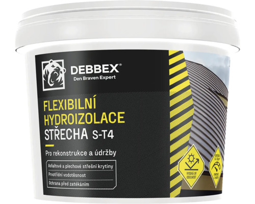 Flexibilná hydroizolácia Den Braven strecha S-T4 červená 5 kg Debbex flexibilná hydroizolácia strecha S-T4 vo vedre